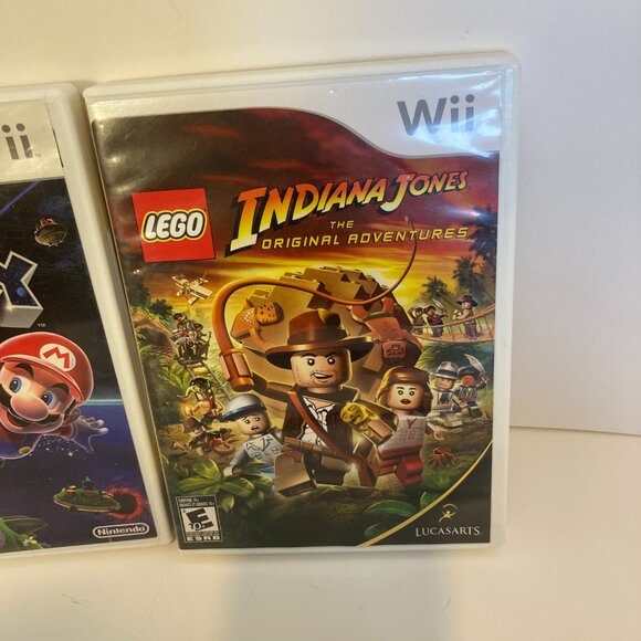 Nintendo Wii Video Game Bundle 3 Tested Super Mario Galaxy Cars Indiana Jones - Picture 8 of 13